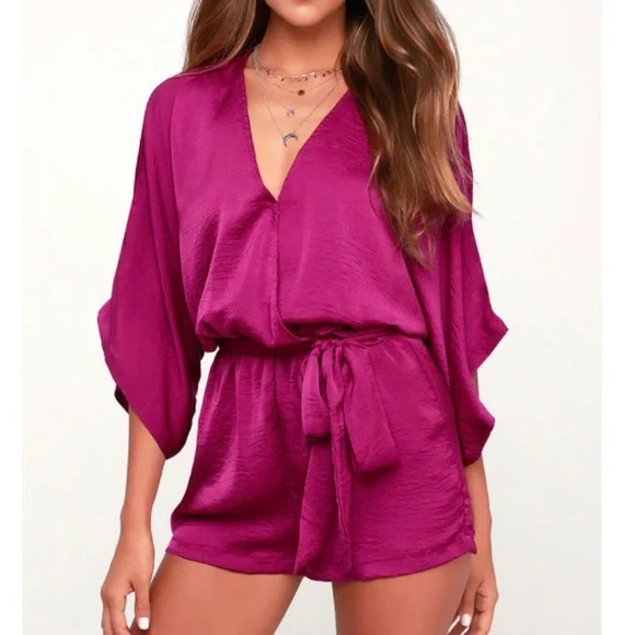 Lulu's Magenta Romper - Picture 1 of 2
